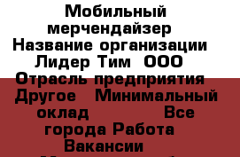 Мобильный мерчендайзер › Название организации ­ Лидер Тим, ООО › Отрасль предприятия ­ Другое › Минимальный оклад ­ 44 000 - Все города Работа » Вакансии   . Мурманская обл.,Оленегорск г.